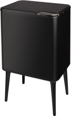 Home-Complete Trash Can - 8.7-Gallon Trash Can with Lid, Removable Legs, and 3L Recycling/Compost Bin - Odor-Resistant Kitchen Trash Cans
