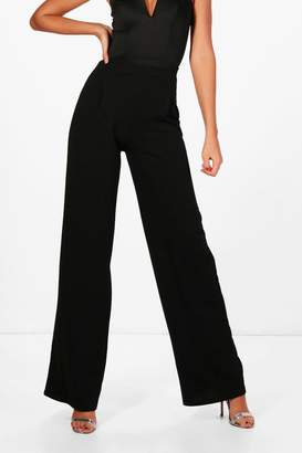 boohoo Tall Wide Leg Pleat Front Trousers