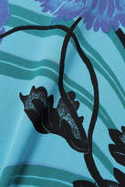 Thumbnail for your product : Diane von Furstenberg Floral-print Silk-blend Maxi Dress - Light blue