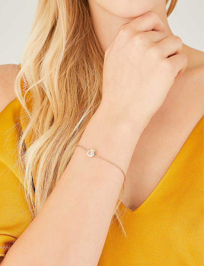 Chopard Happy Diamonds Icons 18ct rose-gold and diamond bracelet - ShopStyle