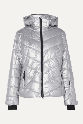 Bogner Fire & Ice Sassy2 Hooded Quilted Metallic Shell Ski Jacket - Silver