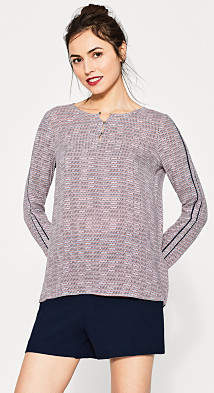 Esprit Flowing textured blouse with all-over print
