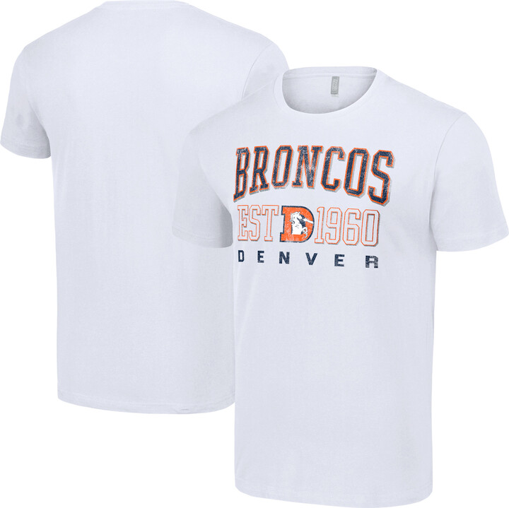 Men's Starter White Denver Broncos Throwback Logo T-Shirt
