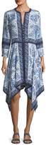 Thumbnail for your product : Joie Cynthia Button-Front Paisley-Print Silk Dress