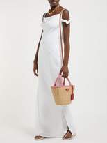 Thumbnail for your product : Prada Wicker And Canvas Basket Bag - Womens - Red Multi