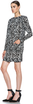 Thumbnail for your product : Isabel Marant Maybe Charmeuse Leopard Dress in Black
