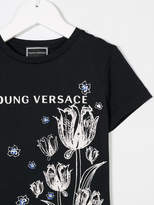 Thumbnail for your product : Versace floral logo print T-shirt
