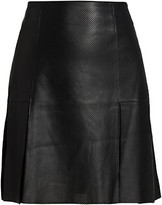 Thumbnail for your product : Akris Punto Perforated Leather A-Line Skirt