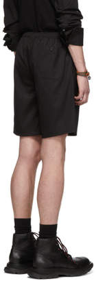 Alexander McQueen Black Embroidered Shorts