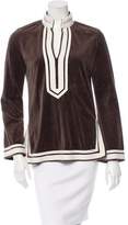 Thumbnail for your product : Tory Burch Velvet Long Sleeve Top