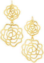 Thumbnail for your product : Jose & Maria Barrera Hammered Double Rose Drop Earrings