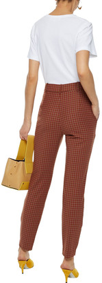 Zimmermann Unbridled Stovepipe Checked Stretch-cady Slim-leg Pants
