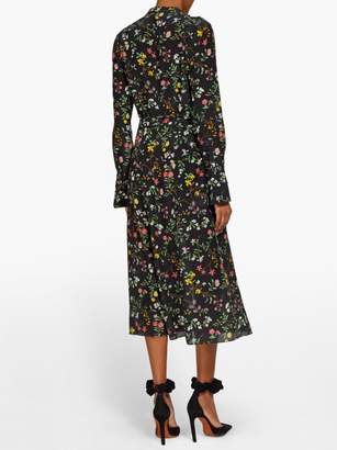 Altuzarra League Floral-print Silk Dress - Womens - Black Print
