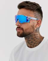 Thumbnail for your product : Oakley Jawbreaker Crystal Pop sunglasses with prizm sapphire lens