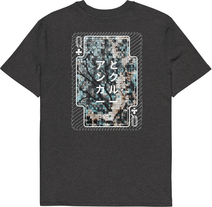 Anchor & Crew Dark Heather Grey Three Japan Gurafiku Organic Cotton T-Shirt - Women