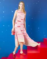 Thumbnail for your product : Akris Sleeveless Broken Stripe Midi Dress