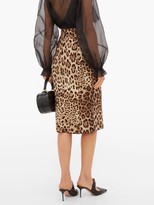 Thumbnail for your product : Dolce & Gabbana Leopard-print Charmeuse Pencil Skirt - Leopard