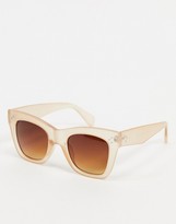 Thumbnail for your product : A. J. Morgan AJ Morgan Conductor oversized sunglasses in beige