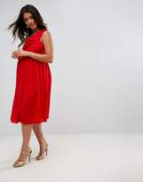 Thumbnail for your product : ASOS Maternity One Shoulder Midi Sundress In Dobby Fabric