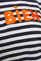 Thumbnail for your product : Chinti and Parker Embroidered Striped Cotton-jersey Top