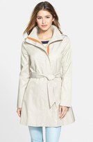 Thumbnail for your product : Kensie Contrast Trim Belted Trench Coat