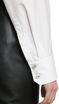 Alexandre Vauthier Cotton Poplin Shirt W/jewels Buttons