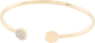 TJMAXX 18K Gold Plated Sterling Silver Davis Diamond Bracelet, Diamond/Gold