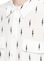 Thumbnail for your product : Equipment x Kate Moss 'Slim Signature' lightning print silk shirt