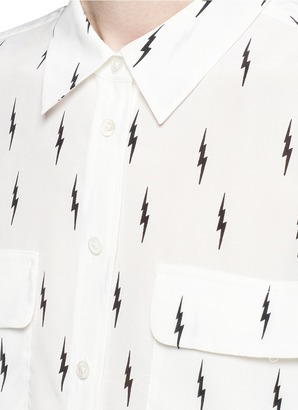 Equipment x Kate Moss 'Slim Signature' lightning print silk shirt