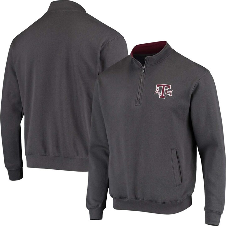 Colosseum Men's Charcoal Texas A M Aggies Tortugas Logo Quarter-Zip Jacket