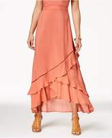 Thumbnail for your product : Love, Fire Juniors' Ruffled High-Low Maxi Skirt