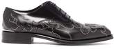 Thumbnail for your product : Alexander McQueen Stud Flame Leather Oxford Shoes - Mens - Black