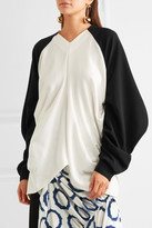 Thumbnail for your product : J.W.Anderson Ruched Two-tone Crepe Top - White