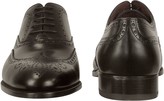 Thumbnail for your product : Fratelli Rossetti Dark Brown Calf Leather Wingtip Oxford Shoes