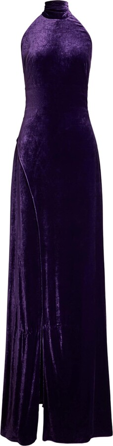 Ralph Lauren Collection Stretch Velvet Tatum Evening Dress