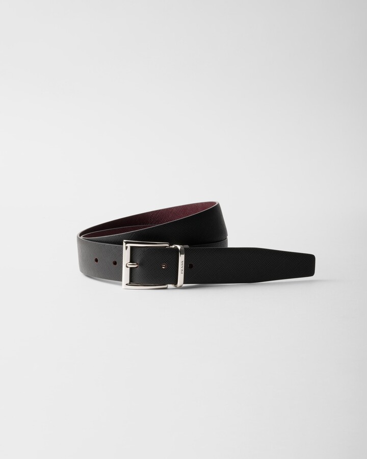 Prada Saffiano Leather Reversible Belt