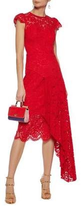 Milly Margaret Asymmetric Layered Corded Lace Dress