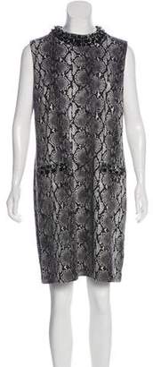 MICHAEL Michael Kors Embellished Animal Print Dress