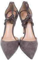 Thumbnail for your product : Gianvito Rossi Suede Wrap-Around Pumps w/ Tags