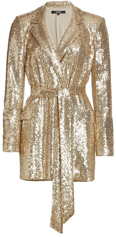 long sequin blazer