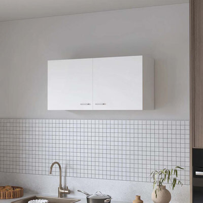 Latitude Run White 2-Door Wall Cabinet