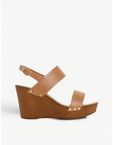 Thumbnail for your product : Dune Kimmey leather slingback platform wedge sandals