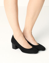 Thumbnail for your product : Marks and Spencer Wide Fit Block Heel Court Shoes