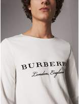Thumbnail for your product : Burberry Long-sleeve Embroidered Cotton Top