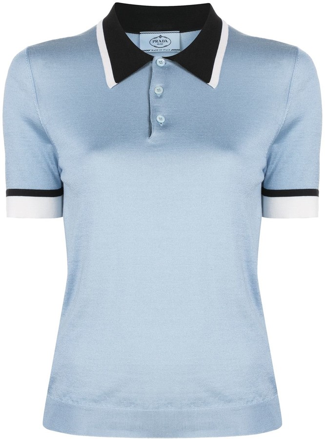 Prada Sheer Polo Shirt - ShopStyle Tops