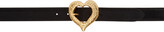 Thumbnail for your product : Saint Laurent Black Pony-Effect Leather Heart Belt