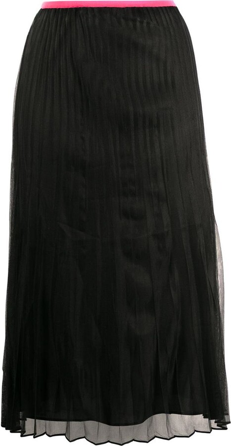 Helmut Lang Pleat Skirt.transluc - ShopStyle Skirts