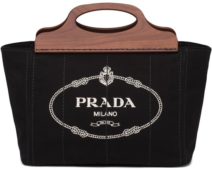 prada canvas shopper
