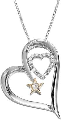 Wishes & Dreams By Leeza Gibbons Wishes & Dreams by Leeza Gibbons Diamond Accent Sterling Silver & 10k Gold Heart & Star Pendant