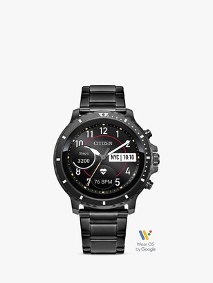 Citizen MX0007-59X Men's CZ Smart Bracelet Strap Smartwatch, Black